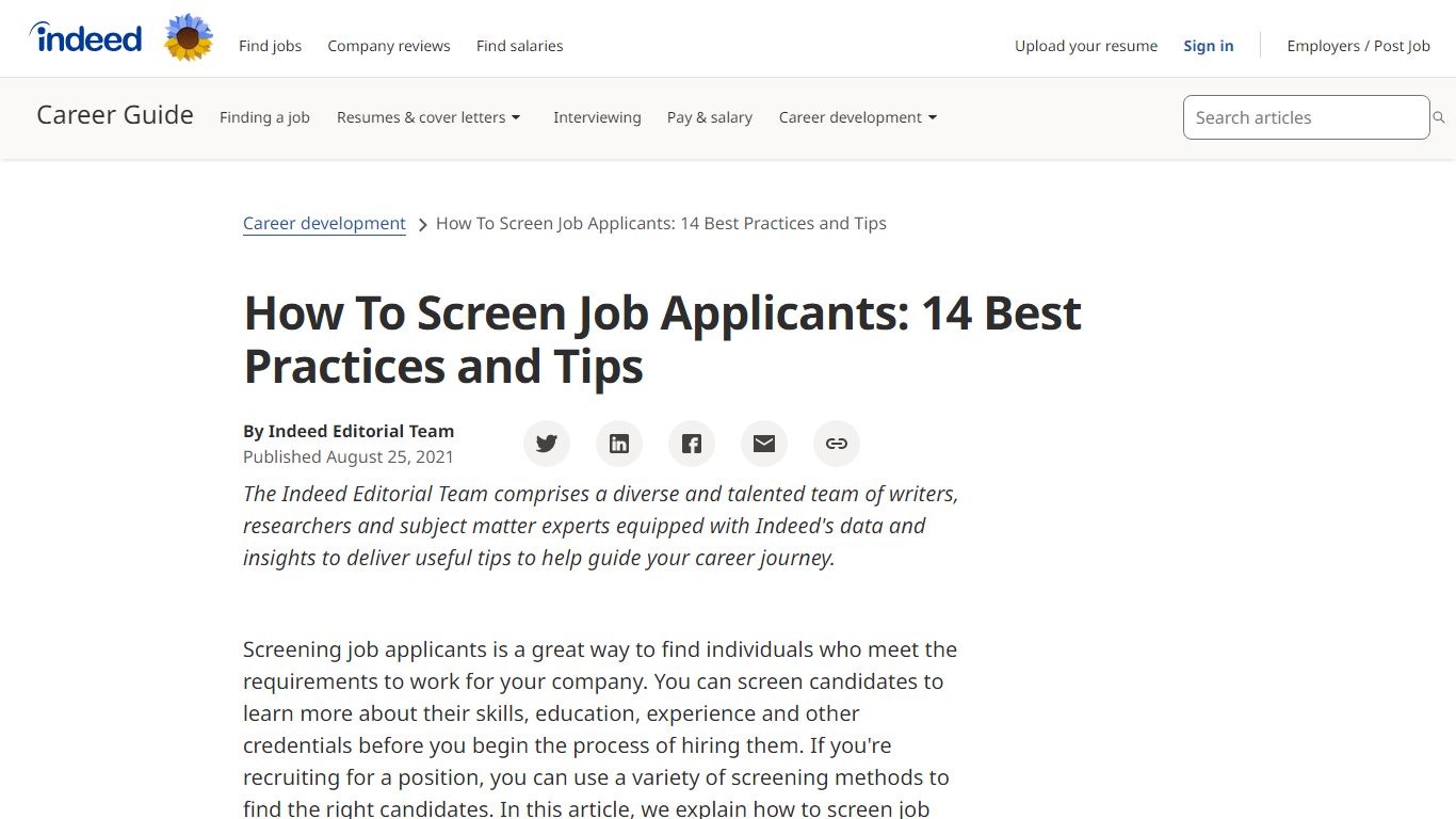 How To Screen Job Applicants: 14 Best Practices and Tips